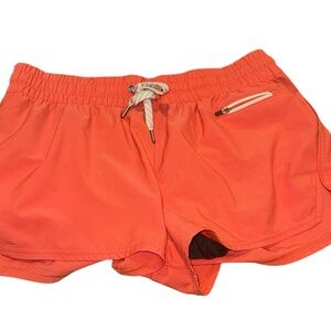 Vuori Coral Lined Athletic Shorts Medium Zip Pocket Running